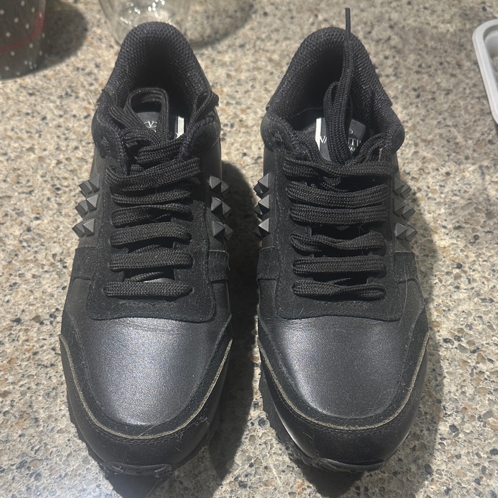 Valentino women’s Black Studded Sneakers